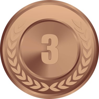 Gerçekçi Bronz Madalya Vektörü, kırmızı kurdeleli, 3. Bronz Madalya Ödülü, 3. Ödül, bronz madalya, kırmızı kurdele, madalya sahibi, birincilik ödülü sahibi, bronz sikke sahibi.