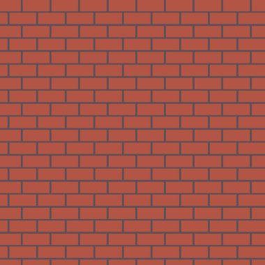 Kırmızı Renk içerisindeki tuğla duvar tasarım dokusu, illüstrasyon Vektörü için arkaplanı engeller