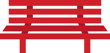 Seramik çimento parkı koltuk vektörü: 124; park alanı: 124- ahşap sandalye