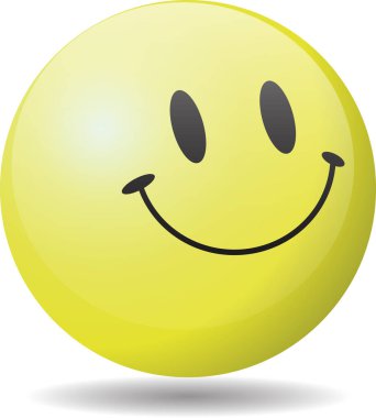 Gülen surat topu 124; Gülen surat topları (124); Gülen surat sembolü (124); Gülümseyen ifade ve mutlu gülümseme.