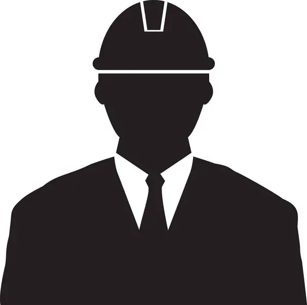 Construction Worker Icon Engineer Icon Builder Icon Helmet Construction Site — Stock Vector