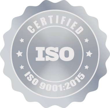 ISO Mühür Altın, ISO Pul, Onaylı Şirket Sertifikası ISO 9001: 2015, Kalite Sertifikası, Gümüş