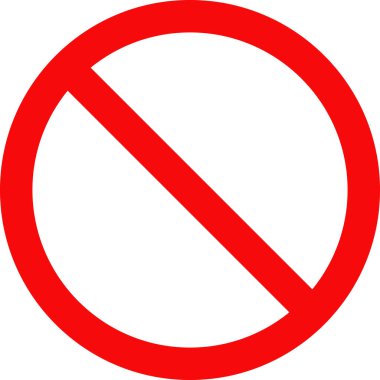 124e izin verilmiyor; kırmızı şeritte yasak işareti (124e); 124e yasaklama işareti (124e); kırmızı çapraz çember (124e); kırmızı çarpı işareti
