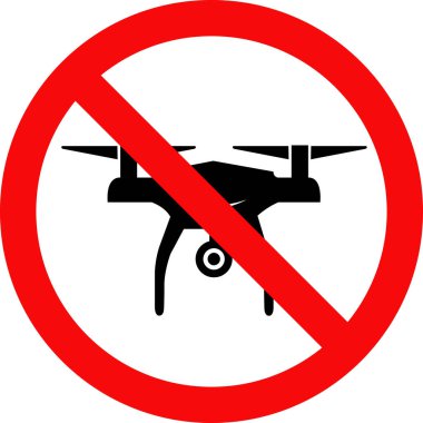 Drone Prohibited Sign | No Drone Allowed | Drone Flying not allowed clipart