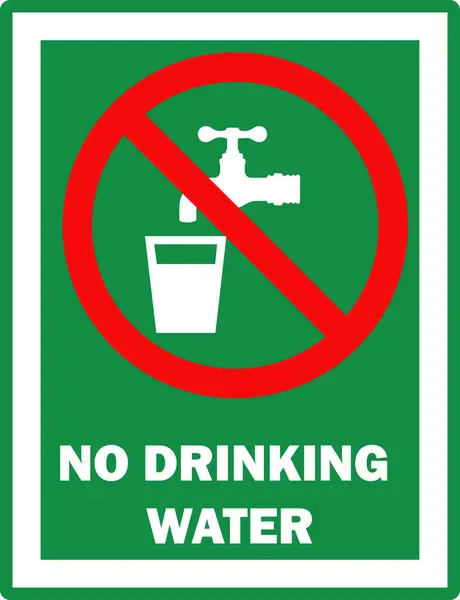 Su içme suyu yok, içme suyu işareti yok.