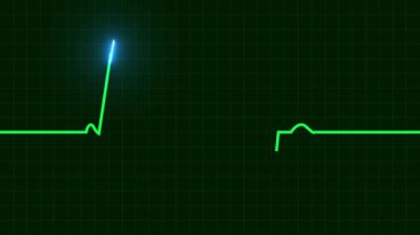 Kalp atışı hattı neo ışığı, kalp atışı EKG monitörü animasyon, kardiyogram hattı, kalp atışı animasyonu, kalp dalgası izleme, nabız şebekesi mavi hat