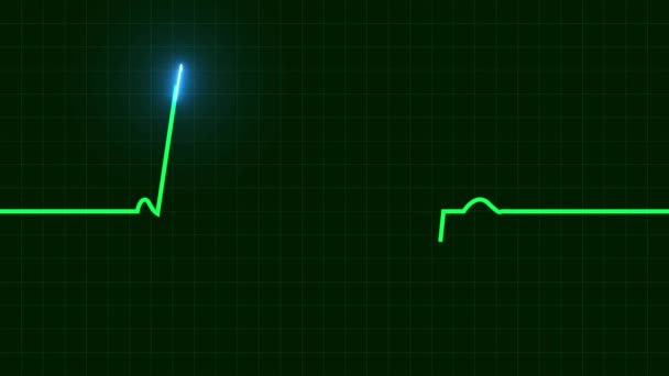 Heart Beat Line Neo Light Heart Beat Ekg Monitor Animatie — Stockvideo