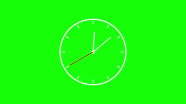 Tela Verde Animação Assistir Vídeo Stopwatch Ícone Animado Movimento Relógio — Vídeo de Stock