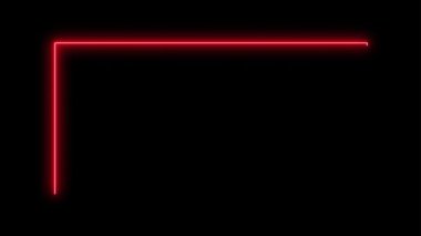 kare neo arkaplan, neo sınır işareti, parlayan çerçeve, parlayan parlak ışık