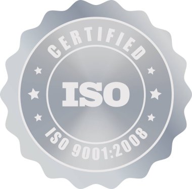ISO 'nun Gümüş Mührü, ISO Damgası, Sertifikalı Şirket Sertifikası, ISO 9001: 2008, Kalite Sertifikası, Gümüş