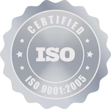 ISO 'nun Gümüş Mührü, ISO Damgası, Sertifikalı Şirket Sertifikası, ISO 9001: 2005, Kalite Sertifikası, Gümüş
