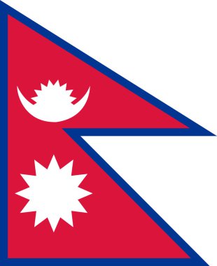 Ulusal Nepal Vektörü Bayrağı, Nepal işareti, Nepal bayrağı