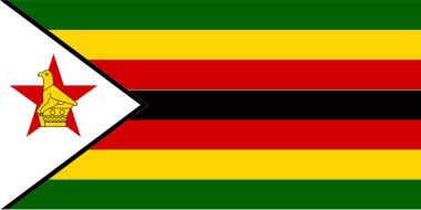 Ulusal Zimbabve bayrağı, Zimbabwe işareti, Zimbabwe bayrağı.