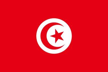 National Flag of Tunisia, Tunisia sign, Tunisia Flag clipart