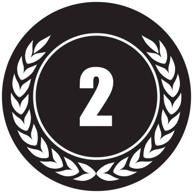 Madalya Vektör kurdelesi, 2. Ödül siyahi, 2. Ödül, 2. Meydan Okuma Ödülü, Madalya sahibi, 2.