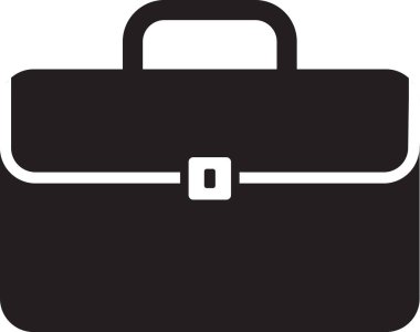 Evrak çantası işareti, portföy sembolü, evrak çantası özet simgesi, bavul simgesi