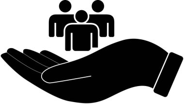 İnsan Kaynakları simgesi, Personel bakımı, insan bakımı, İK simgesi, İK Ekibi, Bakım Müşteri simgesi, Takım çalışması simgesi, el bakımı insan