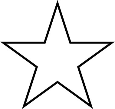 Yıldız ana hatları simgesi, yıldız derecelendirme simgesi, Siyah anahat Yıldız Sembolü, Müşteri Sınıflandırma, Geri bildirim, siyah yıldız ana hatları