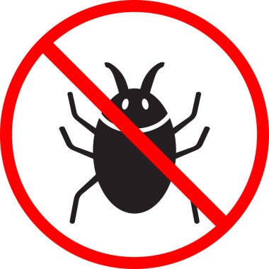 Termitsiz ikon, Termit Böceği Yasaklama İşareti, Anti-Termit Kırmızı İşaret, Böcek Sembolü Yok