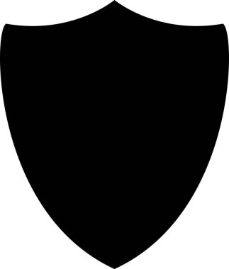 Güvenlik kalkanı Siyah, koruma kalkanı simgesi, kalkan simgesi, güvenlik ve koruma sembolü