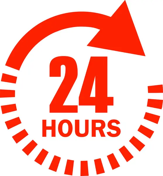 24 Saat Düzenleme ve Servis, Zaman Yönetimi Simgesi, 24 Saat simgesi, 24 saat işareti