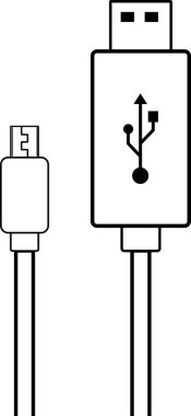 Güç Kablosu simgesi, kablo üzerinde güç işareti, bağlantı gücü, cep telefonu şarj aleti, güç adaptörü, şarj aleti, şarj kablosu, tip C Mini Jack