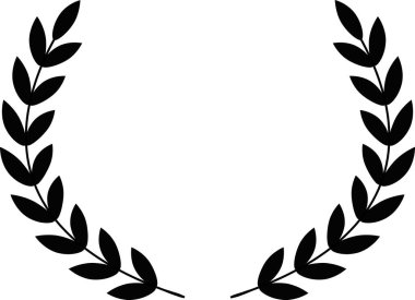 Blacken Laurel Leaves Round, Black rank, Black Circular, Laurel Leave