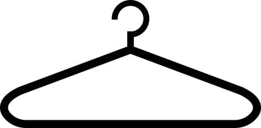 Elbise askısı simgesi, askı simgesi, vestiyer tabelası, plastik elbise askısı, elbise askısı.