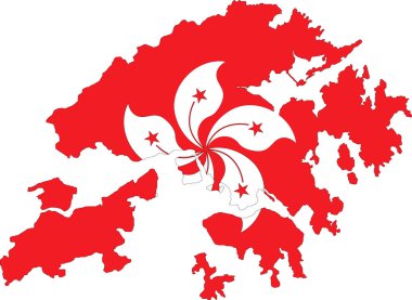 Hong Kong Haritası, Hong Kong Bayrak Haritası, Ülke Haritası, Hong Kong Bayrak, Ulus Bayrağı