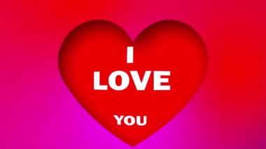 I Love You animasyon, Red heart 3D animasyon, Floating Love You heart, Love You background, yükselen kalp animasyonu, kalp döngüsü, renkli arkaplan, aşk hediye yeşil ekran