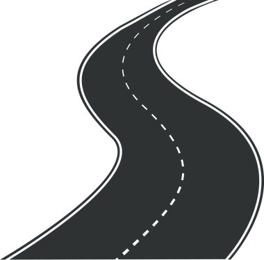 Dönüş yolu simgesi, otoyol ikonu, otoyol pisti, şehir yolculuğu tabelası, kıvrımlı otoyol, kıvrımlı yol yolu...