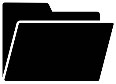 Siyah Dizin simgesi vektörü, dosya koleksiyonu, Belge dizini, Belge koleksiyonu simgesi, Kara Dosya işareti