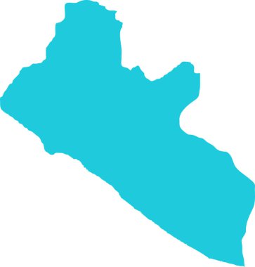 Liberya Mavisi, Ülke Haritası, Liberya Sınır Haritası, Liberya Sınır Çizgisi, Coğrafi Harita