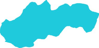 Slovakya MAP 'si Mavi, Ülke Haritası, Slovakya Sınır Haritası, Slovakya Sınır Çizgisi, Coğrafi Harita