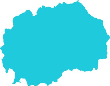 Kuzey Makedonya MAP Mavi, Ülke Haritası, Kuzey Makedonya, Sınır Haritası, Kuzey Makedonya Sınır Çizgisi, Coğrafi Harita