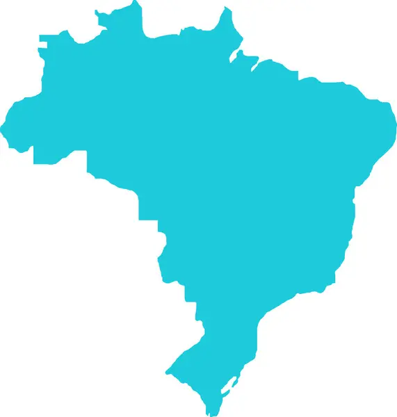 Brezilya MAP in Blue, Country Map, Brazil, Sınır Haritası, Brezilya Sınır Çizgisi, Coğrafi Harita