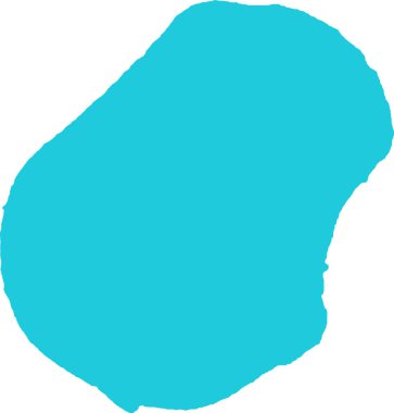 Nauru MAP in Blue, Country Hudut, Nauru Haritası, Nauru Sınır Çizgisi, Coğrafi Harita
