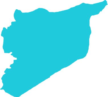 Suriye Mavisi, Ülke Sınırı, Suriye Haritası, Suriye Sınır Çizgisi, Coğrafi Harita