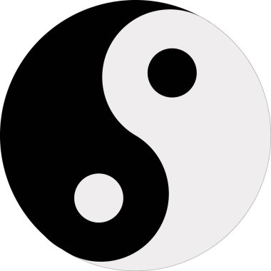 Yin Yang işareti, vektör yin-yang sembolü, Yin Yang sembolü, ahenk sembolü, Çin Din sembolü