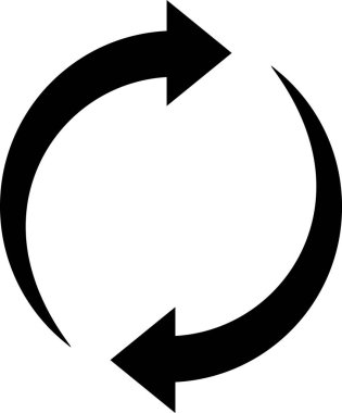 Yenileme Çemberi Oku, İki Ok Çemberi, ikonu tazele, Saat Bilgesi, Oku Döndür, Sembolü Yeniden Yükle, Simgeyi Güncelle, İşaret İşareti, Geri Döndür, Simge Yükle