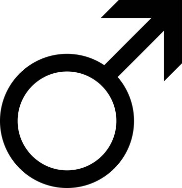 Erkekler imzalar, cinsiyet sembolü, erkek belirti vektörü