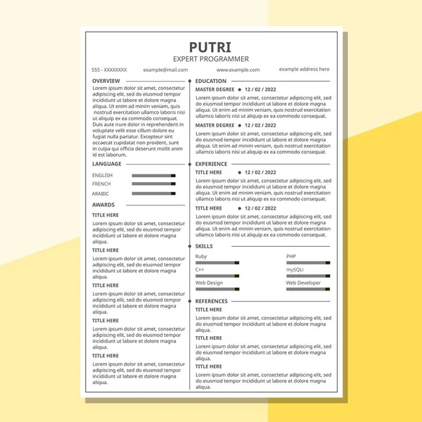 Özgeçmiş 2. Şablon Minimalist Temiz