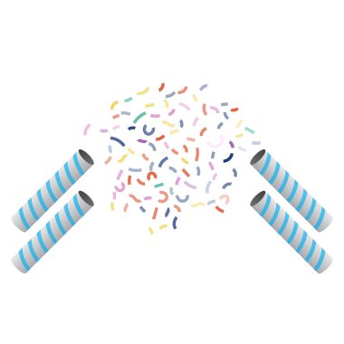 Renkli bir konfeti vektör tasarımı