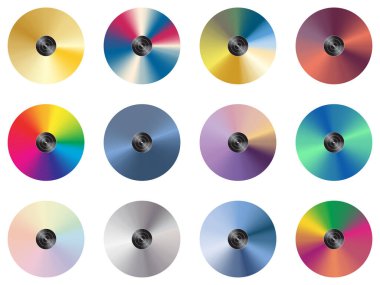 black disc vector illustration with gradient color clipart