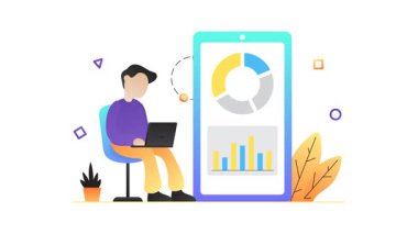 Veri işleyen insanların canlandırması