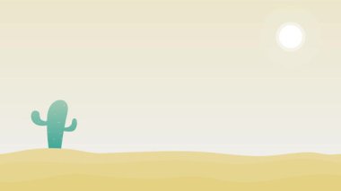 Gündüz sıcak çöl animasyonu