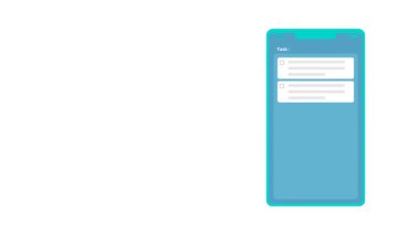 Bir cep telefonunda gelen bildirim canlandırması