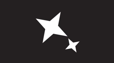 Siyah arkaplanda yıldız simgesi canlandırması