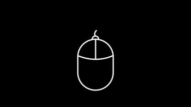 Siyah arkaplanda fare simgesi canlandırması