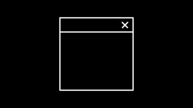 Siyah arkaplanda sekme simgesi canlandırması